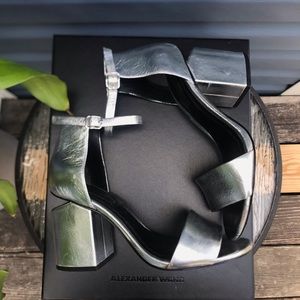 Alexander Wang Silver cut out heels